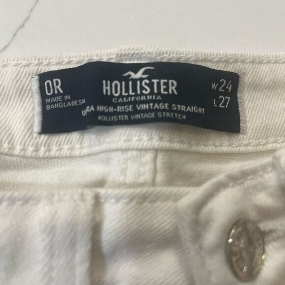 Hollister White Ankle Cropped Jeans - Picture 2 of 12